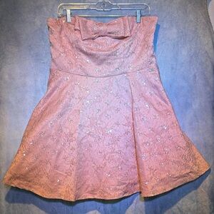 City Studio Pink Strapless Dress